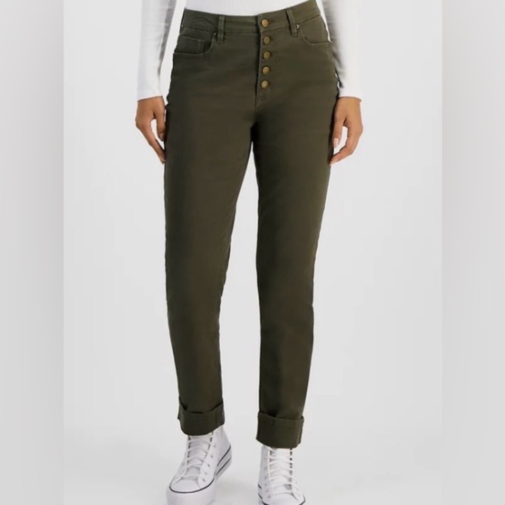 NWT Tinseltown Button-down Jeans, Olive, 9